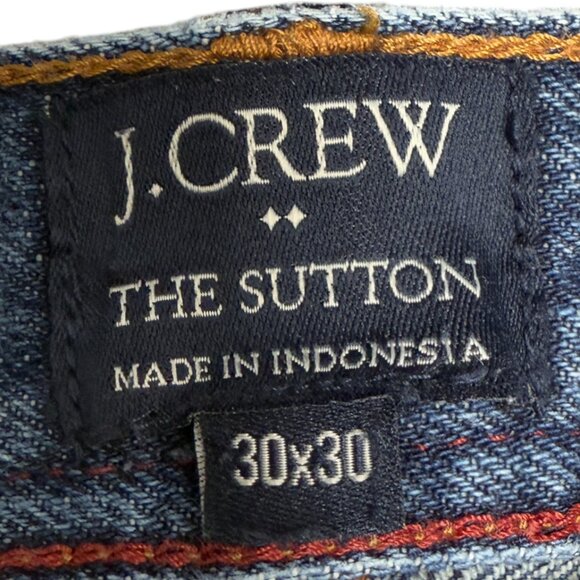 Men' J. CREW The Sutton‎ Sexy Fit Straight Leg Mid-Wash Jeans- Size 30x30 - Picture 9 of 10